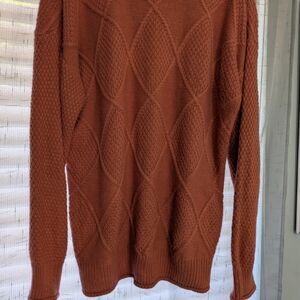Pink Lily Women's Rust Crewneck Sweater